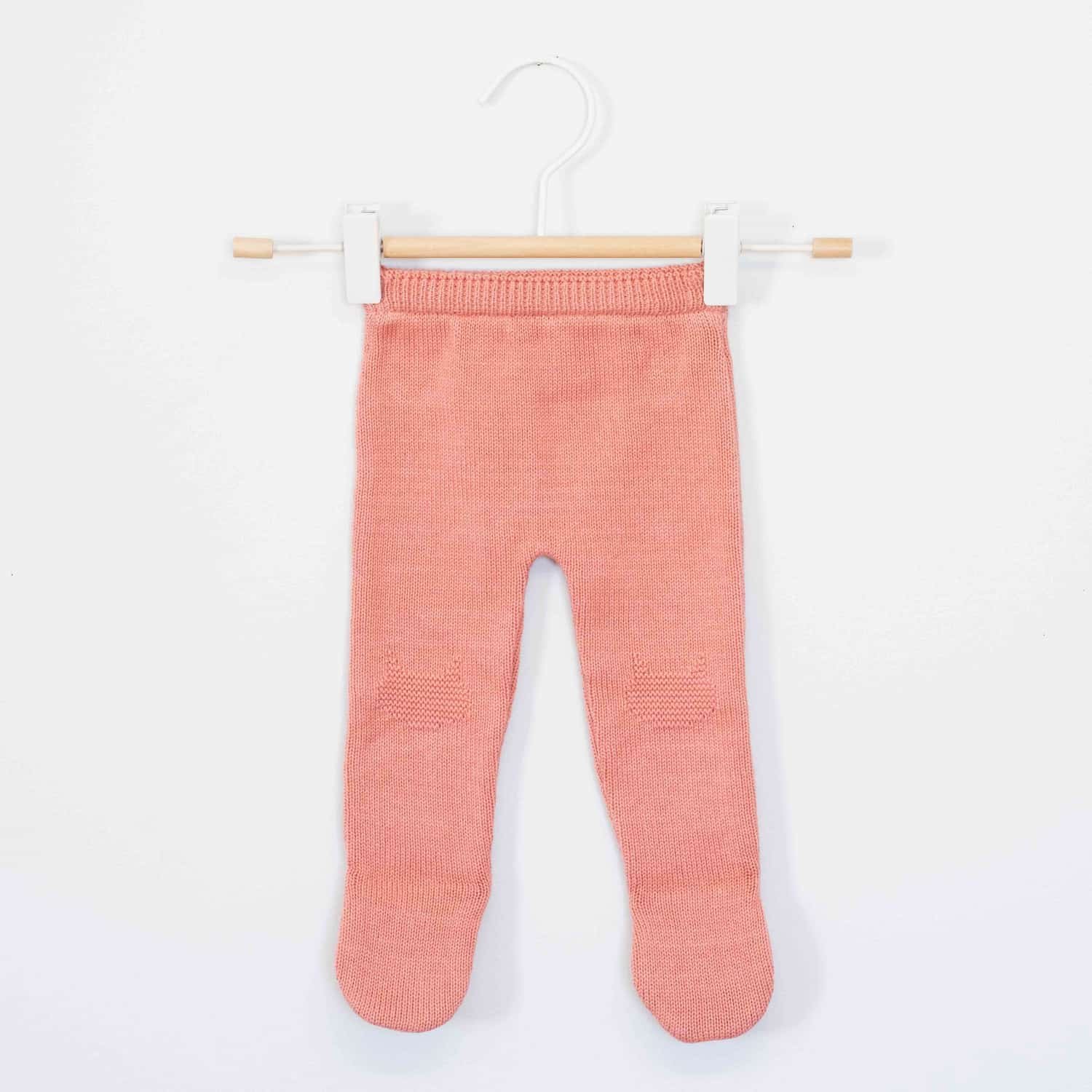 pantalon en tricot bébé rose