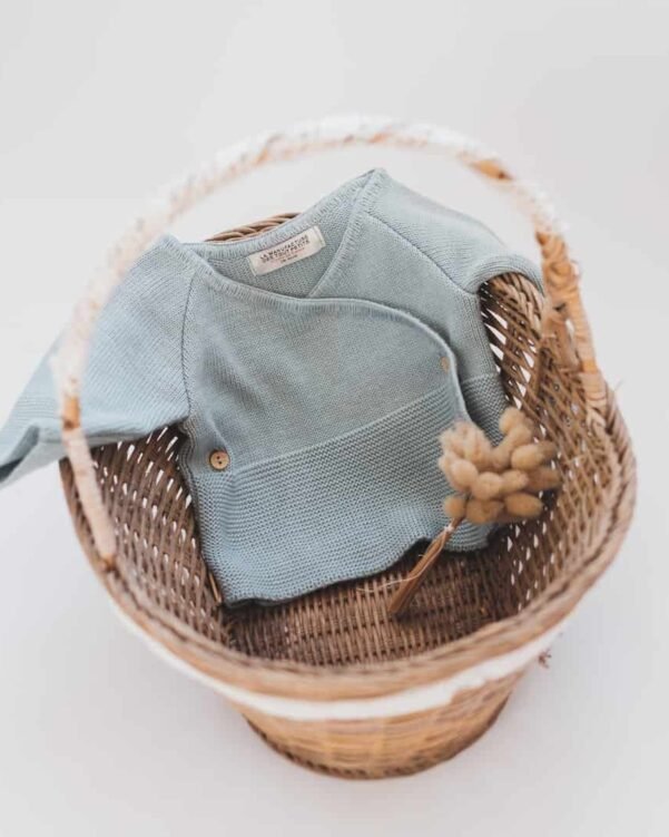 brassière maille en coton pour bébé vert