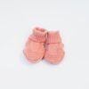 chaussons en coton pour bébé rose
