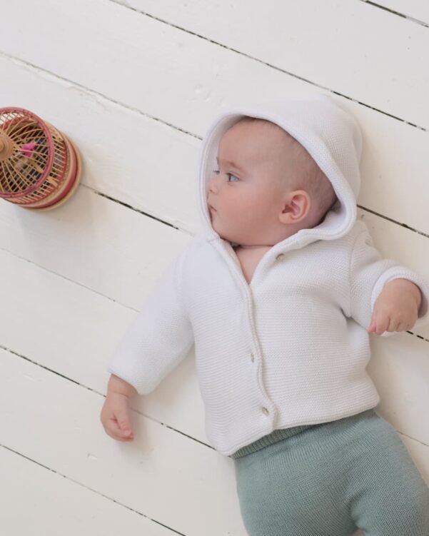 manteaux en tricot pour bébé blanc 2