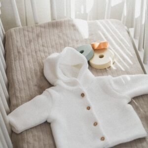 manteaux en tricot pour bébé blanc