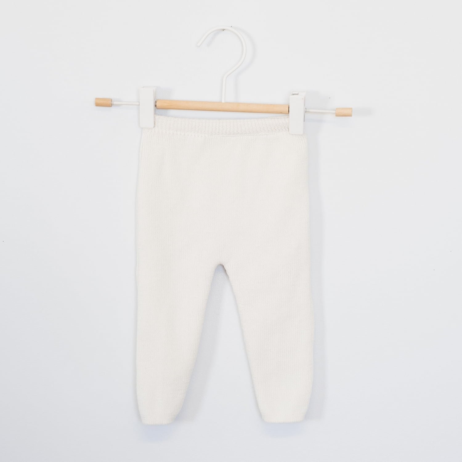 pantalon en tricot écru