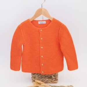 Gilet en coton pour bébé enfant orange