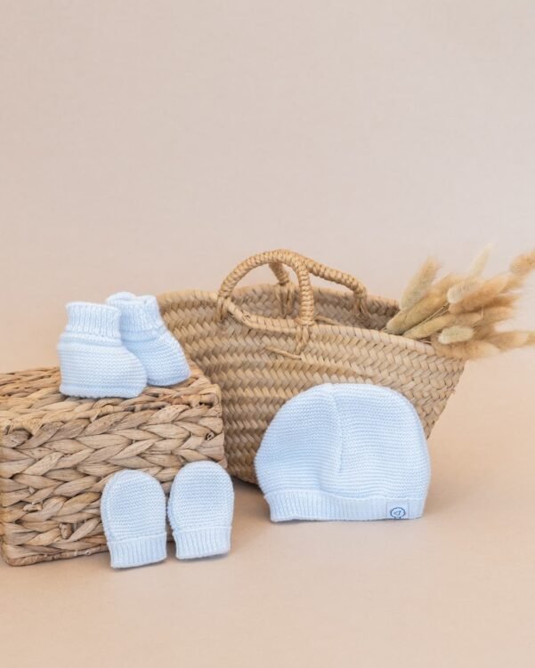 mini trousseau naissance pour bébé bleu