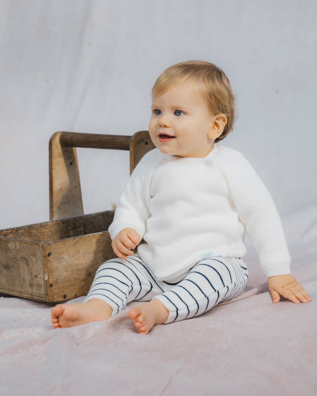 Pantalon bébé rayure marin