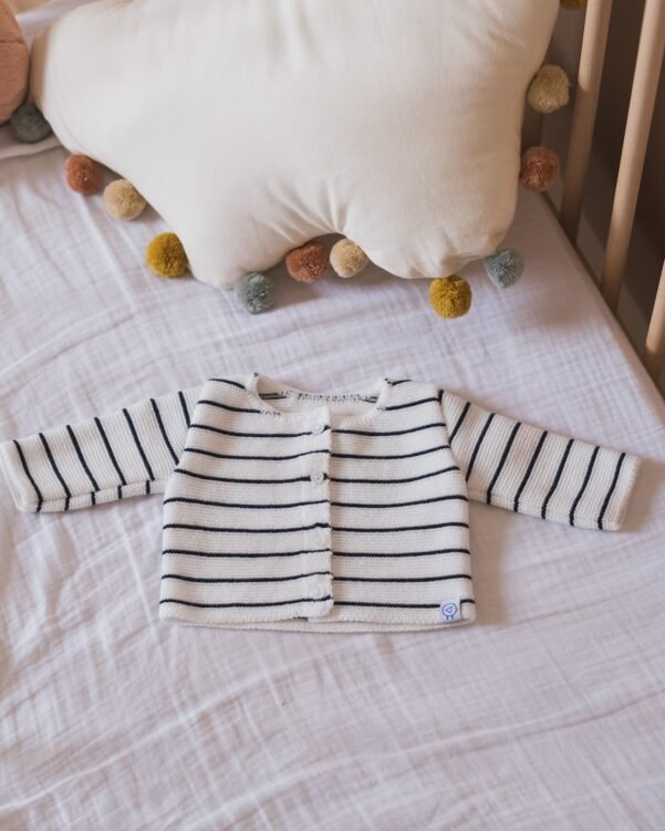 gilet marinière marine bébé