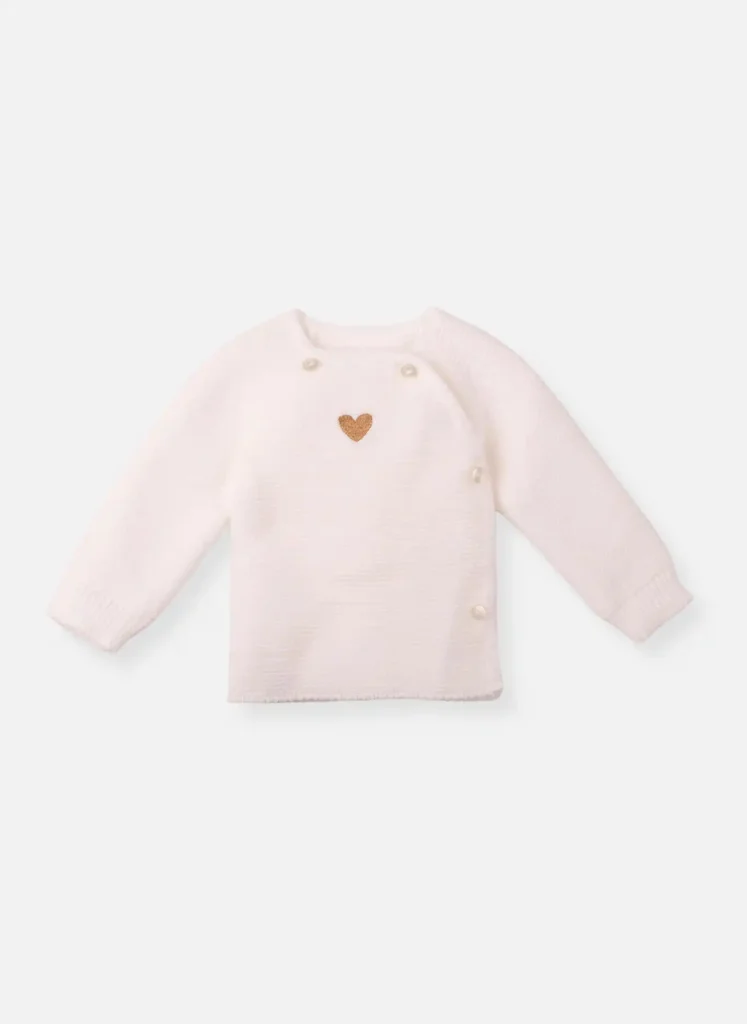 Brassière bébé avec coeur brodée