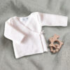 Brassière bébé 100% laine en laine mérinos Cashwool, coloris blanc